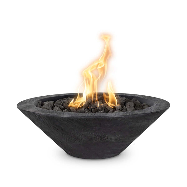 The Outdoor Plus | Cazo Fire Bowl | GFRC Woodgrain – 24” & 32” | Multiple Color Options | Liquid Propane The Outdoor Plus