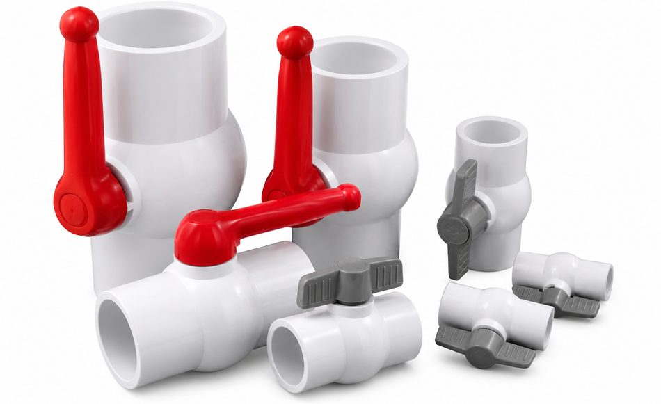 Super-Pro | 86316 | PVC Ball Valve | 1" Slip x Slip, White