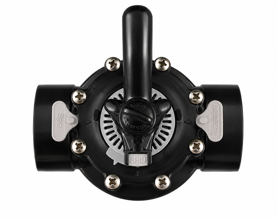 CMP | 25912-204-000 | HydroSeal 2-Way Diverter Valve | 2" Socket x 2.5" Spigot, Black