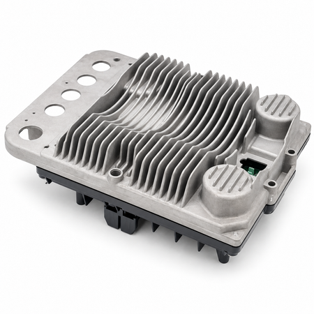 Pentair 356162Z IntelliFlo3 1.5 HP drive kit, front angle showing cast aluminum heat sink