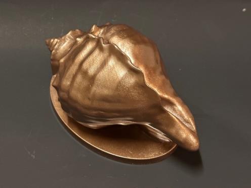 Artista Pools Conch Shell Scupper Spillway – 1" NPT, Premium Metallic Finishes