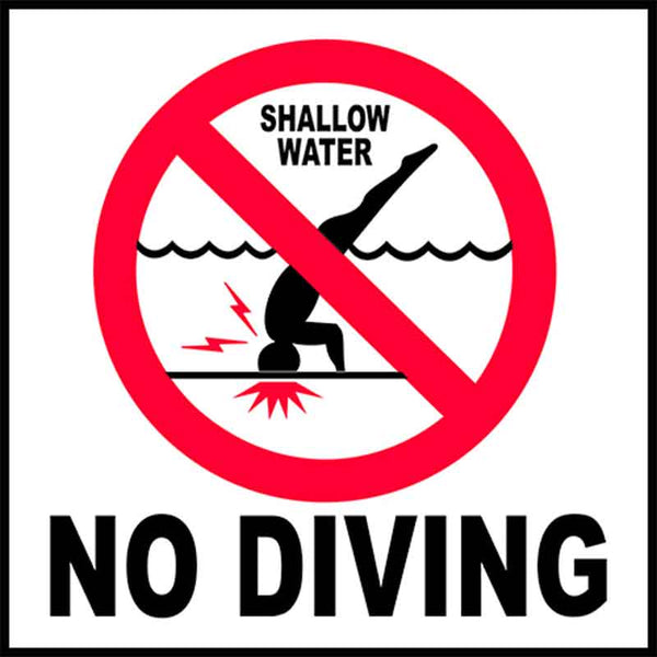 NPT | DM702-05 | Non-Skid NO DIVING Depth Marker