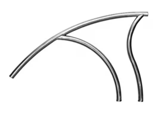 SR Smith | DR-D3D50065 | Designer Series Deck‑to‑Deck Return Stair Rail – 1.90″ OD × .065″ Wall, 304 Stainless