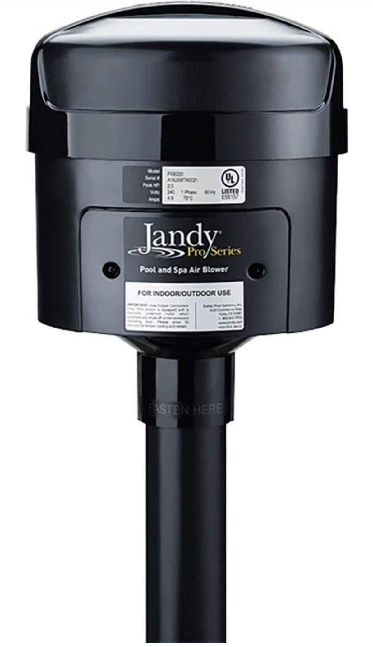 Jandy | PSB120 | Pro Series Pool & Spa Blower | 2HP | 120V | Quiet Operation | Durable Construction Jandy