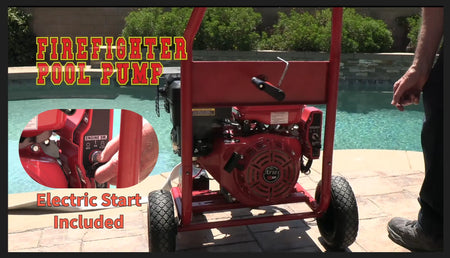 Firefighter Pool Pump | Gas-Powered Emergency Pool & Fire Protection Pump | 7.5 HP Complete Kit Fire Fighter Pool Pump