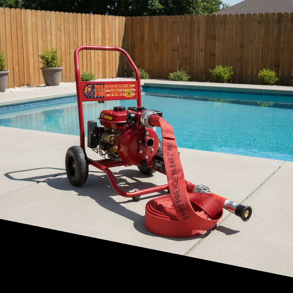 Firefighter Pool Pump | Gas-Powered Emergency Pool & Fire Protection Pump | 7.5 HP Complete Kit Fire Fighter Pool Pump
