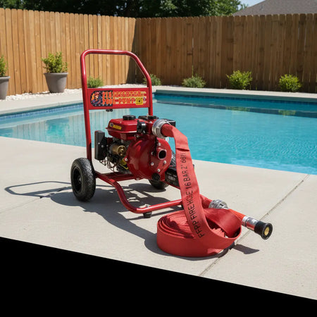 Firefighter Pool Pump | Gas-Powered Emergency Pool & Fire Protection Pump | 7.5 HP Complete Kit Fire Fighter Pool Pump