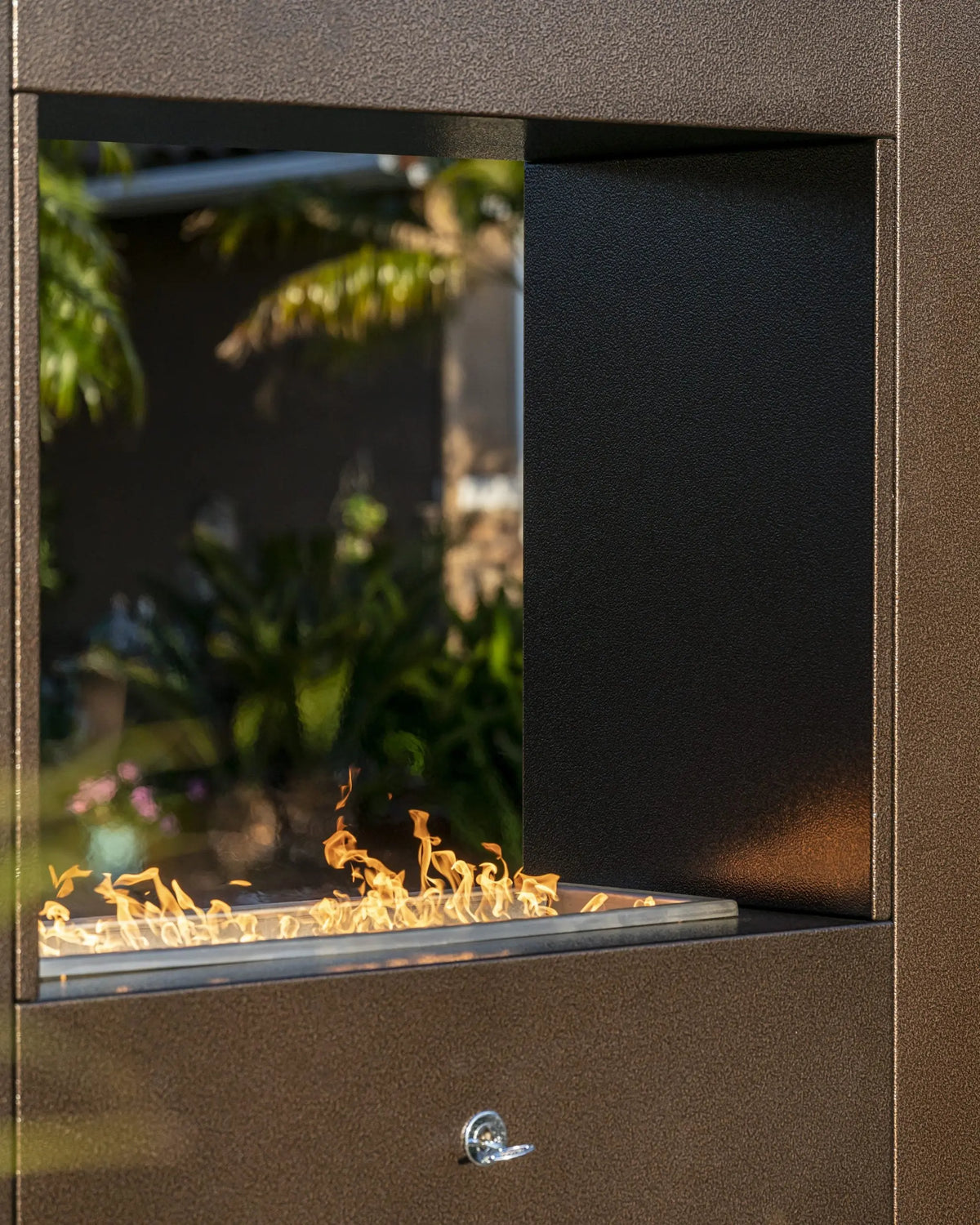The Outdoor Plus | The Williams | Outdoor Fireplace – 72”, 84”, 96” | Corten Steel | Liquid Propane or Natural Gas The Outdoor Plus