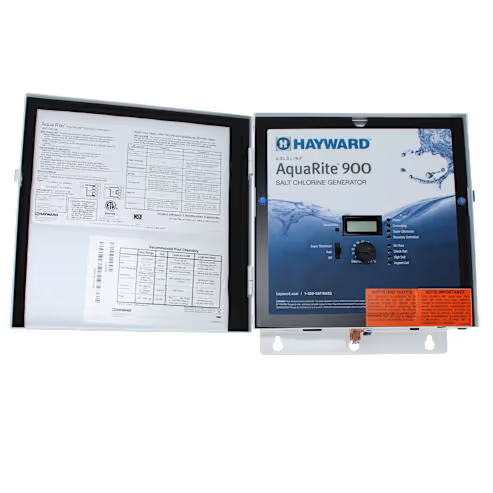 Hayward | AQR925 | AquaRite 900 Salt Chlorine Generator with Extended Life TurboCell | 25,000 Gallons