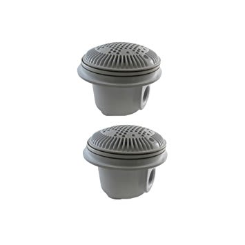 Hayward | WG1048AVDGRPAK2 | 1½″ Anti-Vortex Main Drain | Liner Pools | Dark Gray | 2-Pack Hayward