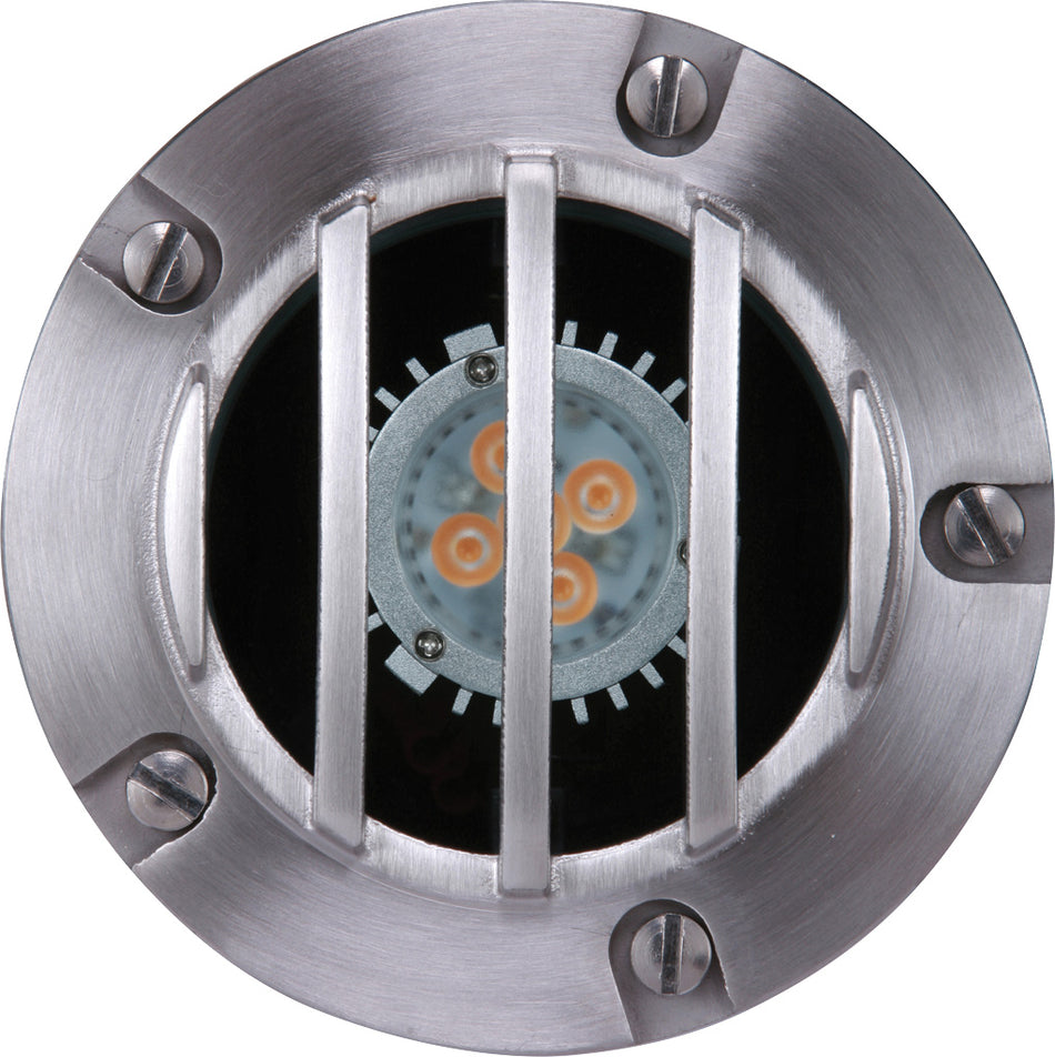 Sollos | 996234 | In-Ground Light with Rock Guard - 12V - Stainless Steel-Fixture Only (7-10 day lead time)