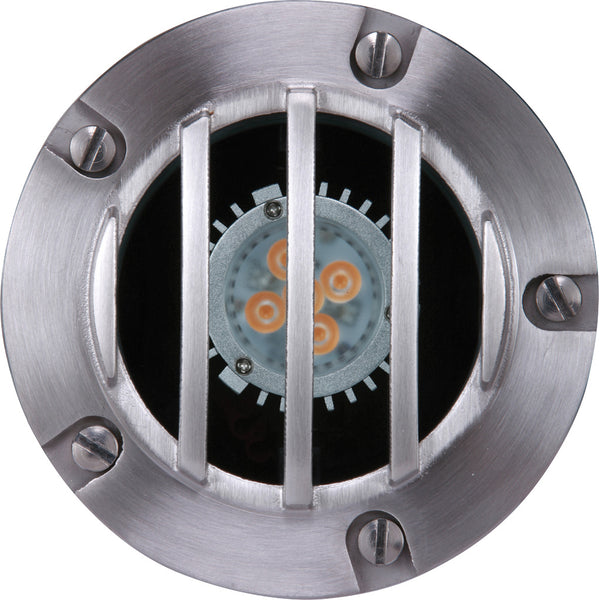 Sollos | 996234 | In-Ground Light with Rock Guard - 12V - Stainless Steel-Fixture Only (7-10 day lead time)