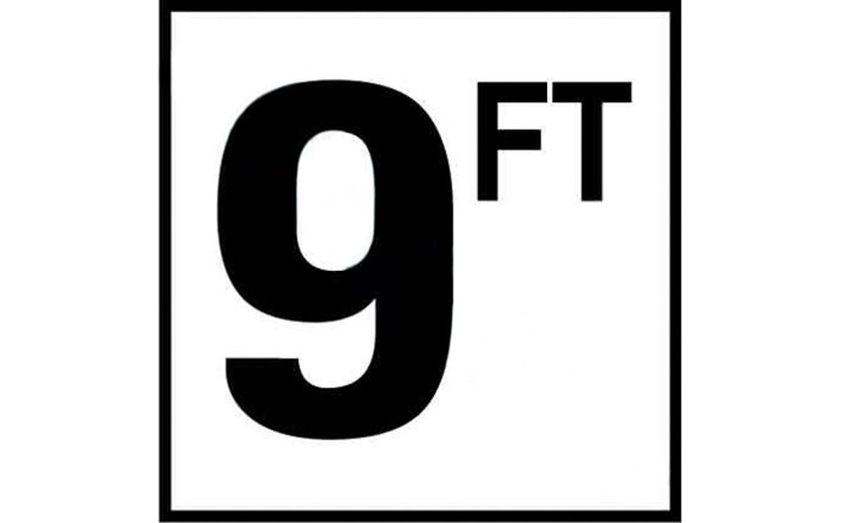 Inlays | C620090 | Skid-Resistant Ceramic Tile Deck Depth Marker | 6" x 6", 9 FT