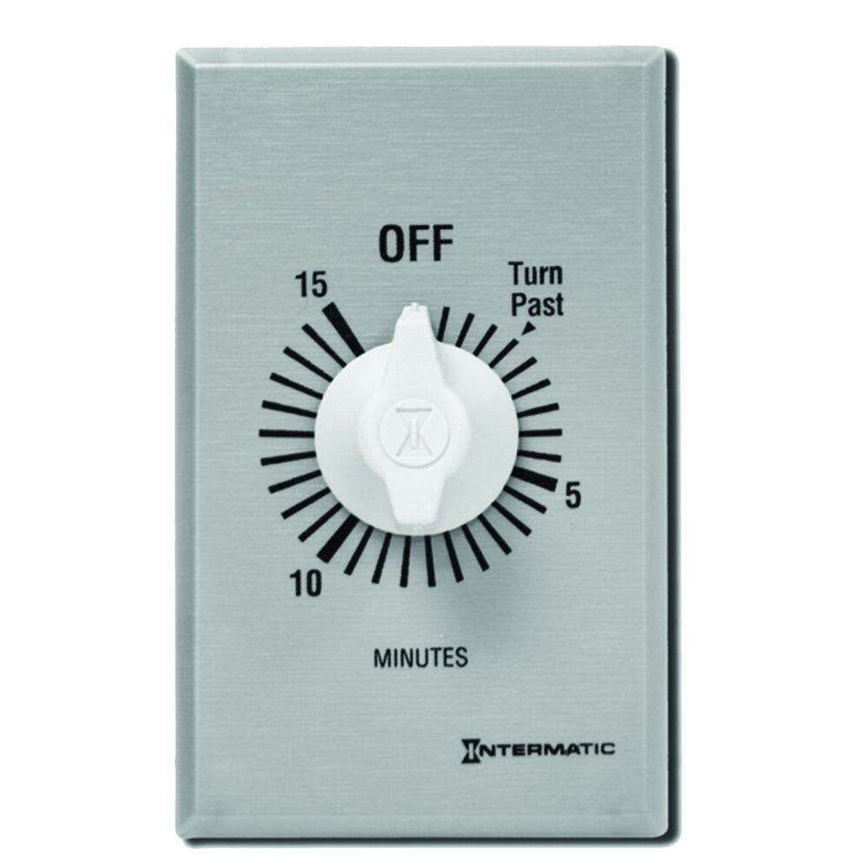 Intermatic | FF15MC | Spring-Wound 15-Minute Auto-Off Timer, 125-277 VAC SPST