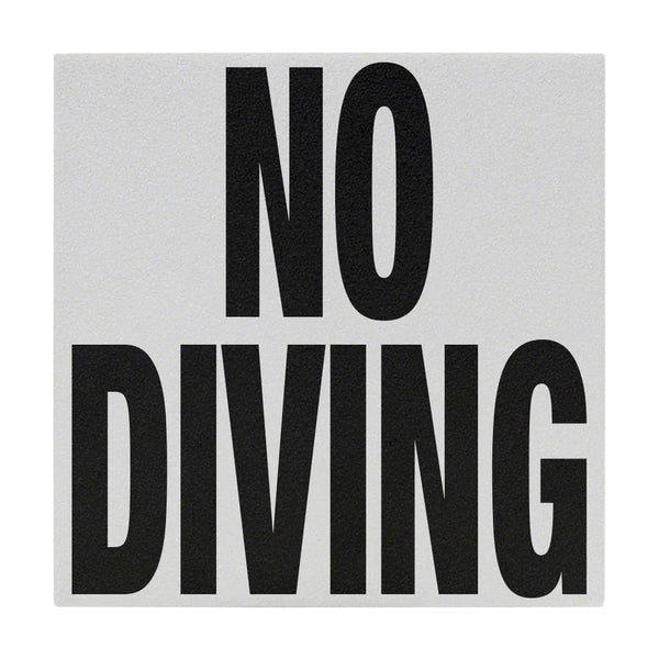 Inlays | C621501 | No Diving MG Skid-Resistant Ceramic Tile Deck Marker | 6