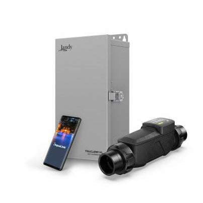 Jandy | TRUCLEARXL + TRUCLEARPS | TruClear XL Complete Salt Chlorination System | Smart Cell with Unions and Smart Power Pack, Pools to 45,000 Gallons