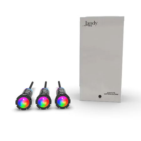 Jandy | IWC3KIT15W100 | RGBW Infinite WaterColors Nicheless 3-LED Light Starter Kit | 14V 15W w/ 100' Cord Jandy