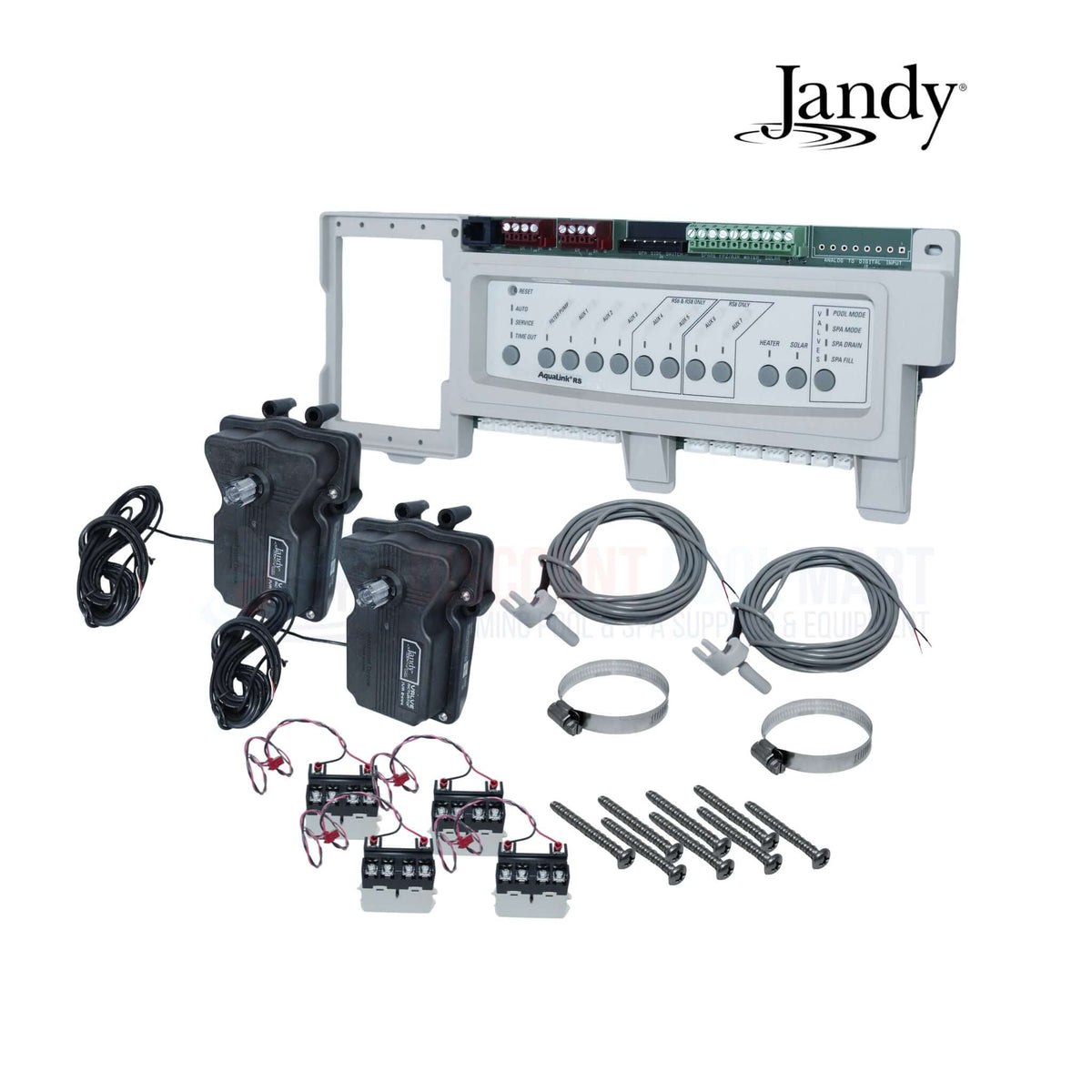 Jandy RS-PS8 AquaLink RS8 pool and spa control system power center board with relays and JVAs
