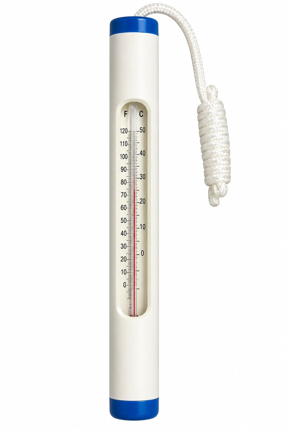 PoolStyle | K082CBX24 | 7" Deluxe Round Thermometer with Cord