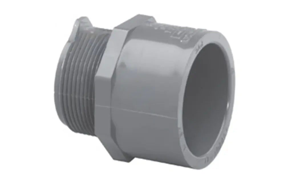 Westlake Pipe & Fittings | 836015 | 1.5" Gray MPT x Slip SCH 80 Male Adapter WESTLAKE PIPE & FITTINGS CORP