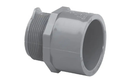 Westlake Pipe & Fittings | 836015 | 1.5" Gray MPT x Slip SCH 80 Male Adapter WESTLAKE PIPE & FITTINGS CORP