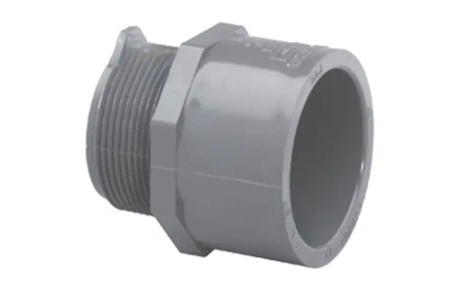 Westlake Pipe & Fittings | 836015 | 1.5" Gray MPT x Slip SCH 80 Male Adapter WESTLAKE PIPE & FITTINGS CORP