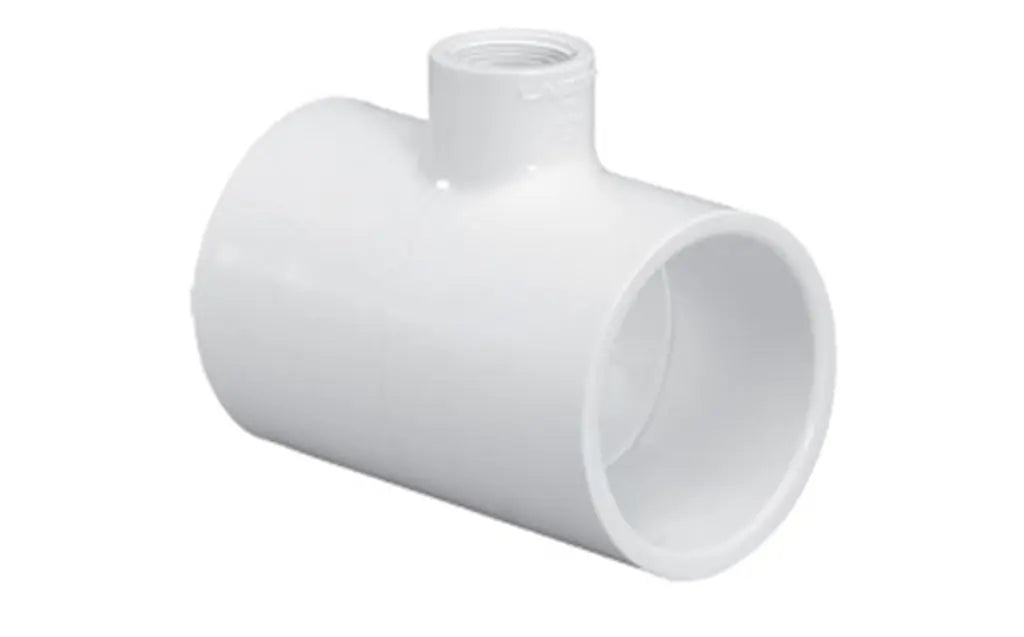 Westlake Pipe & Fittings | 401338 | 3" x 3" x 2" White Slip x Slip x Slip SCH40 Reducer Tee WESTLAKE PIPE & FITTINGS CORP