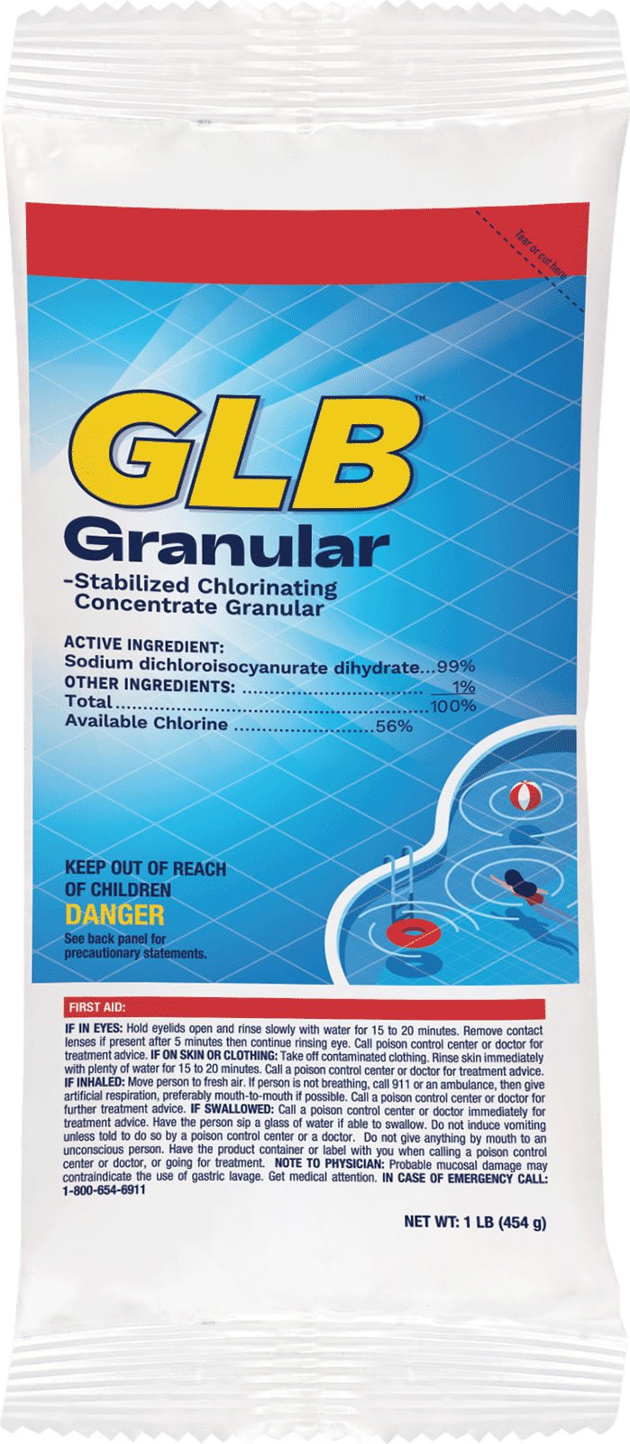 GLB GLGR25 Di-Chlor Granular Chlorine, 25 lb Pail