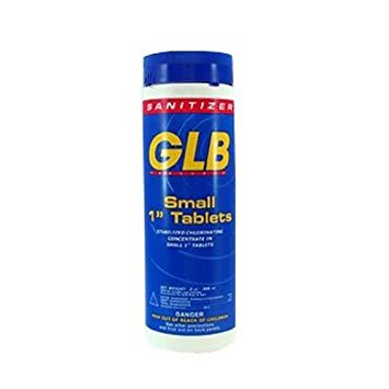 GLB GL1TA2 Small 1" Chlorine Tablets, 2 lb Bottle, 12/Case