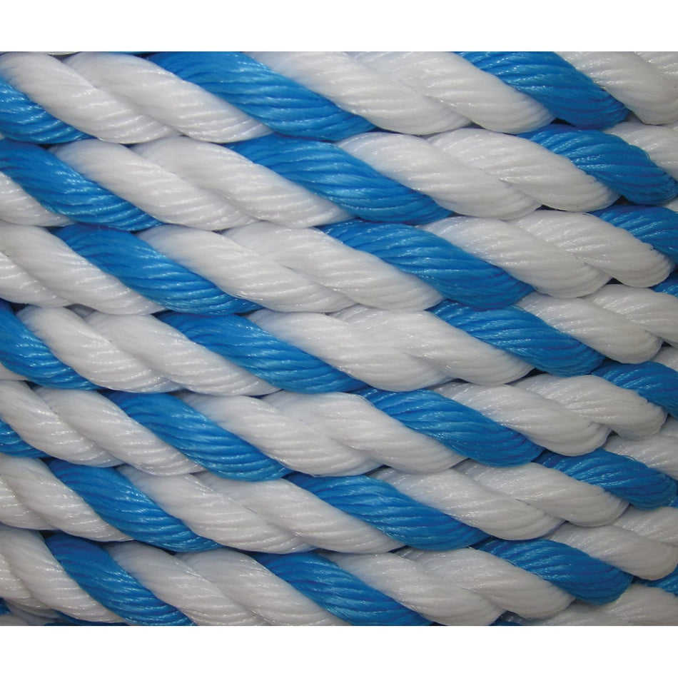 All Line PTW24003XO4242 | 3/4" x 300' Spool Polypropylene Pool Rope, Blue/White