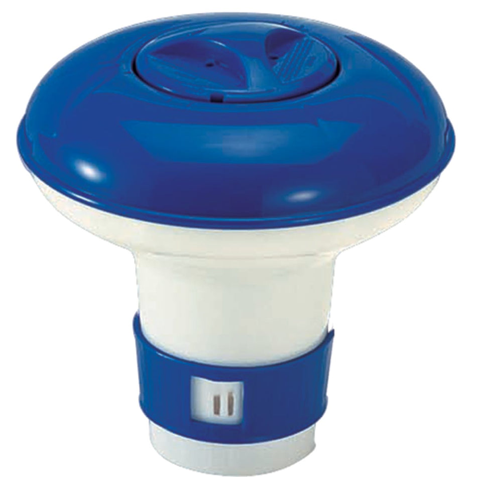 Ocean Blue | 160005 | Small Floating Chemical Dispenser for 1" Tablets, Blue & White