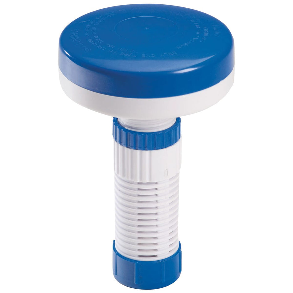 Ocean Blue | 160006 | Floating Spa Chemical Dispenser, Blue and White, for Use with 1" Chlorine and Bromine Tablets