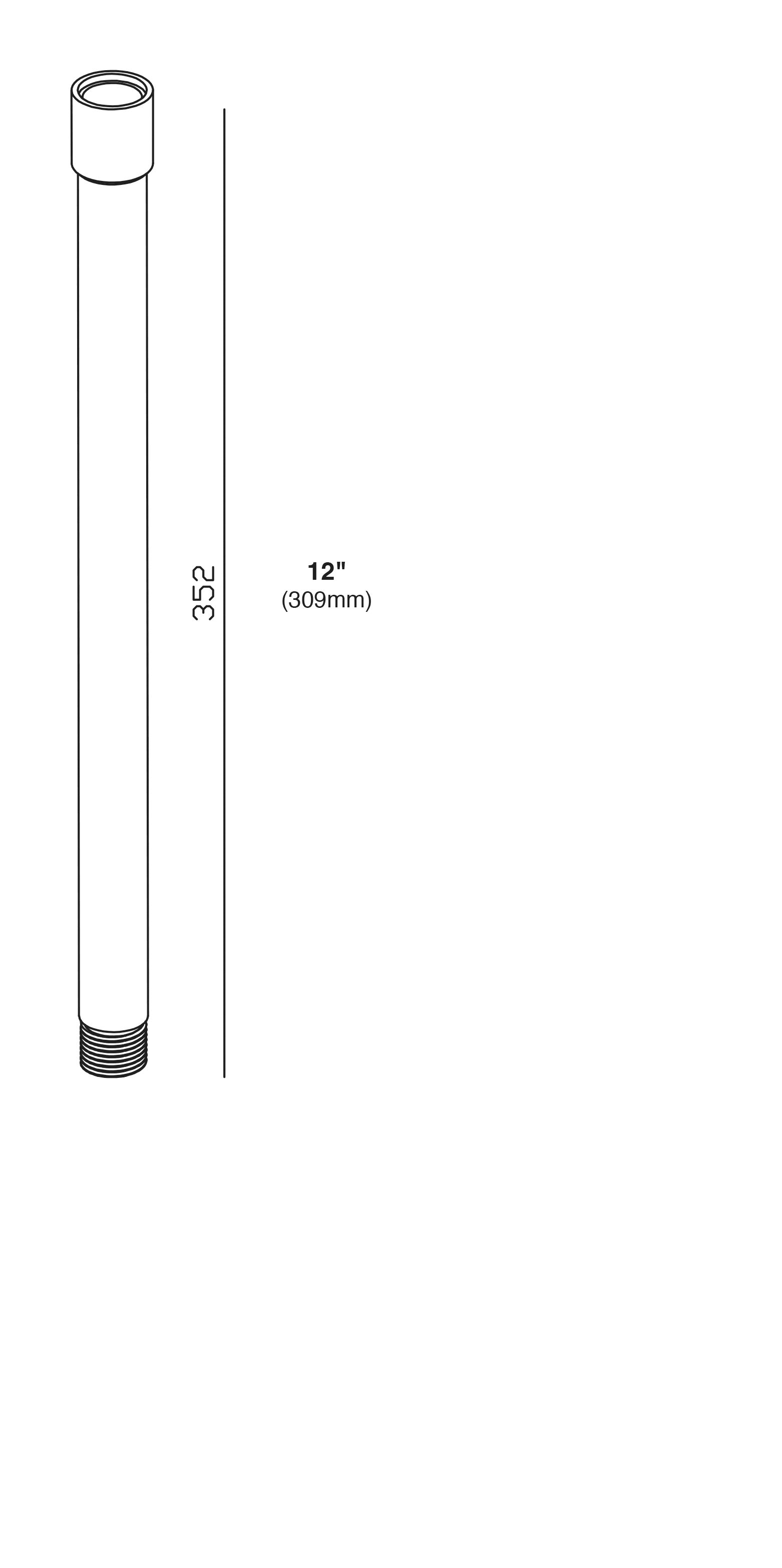 Sollos | 998106 | 12V - 12" Antique Brass Riser for Landscape Lighting (7-10 Day Lead Time) Sollos