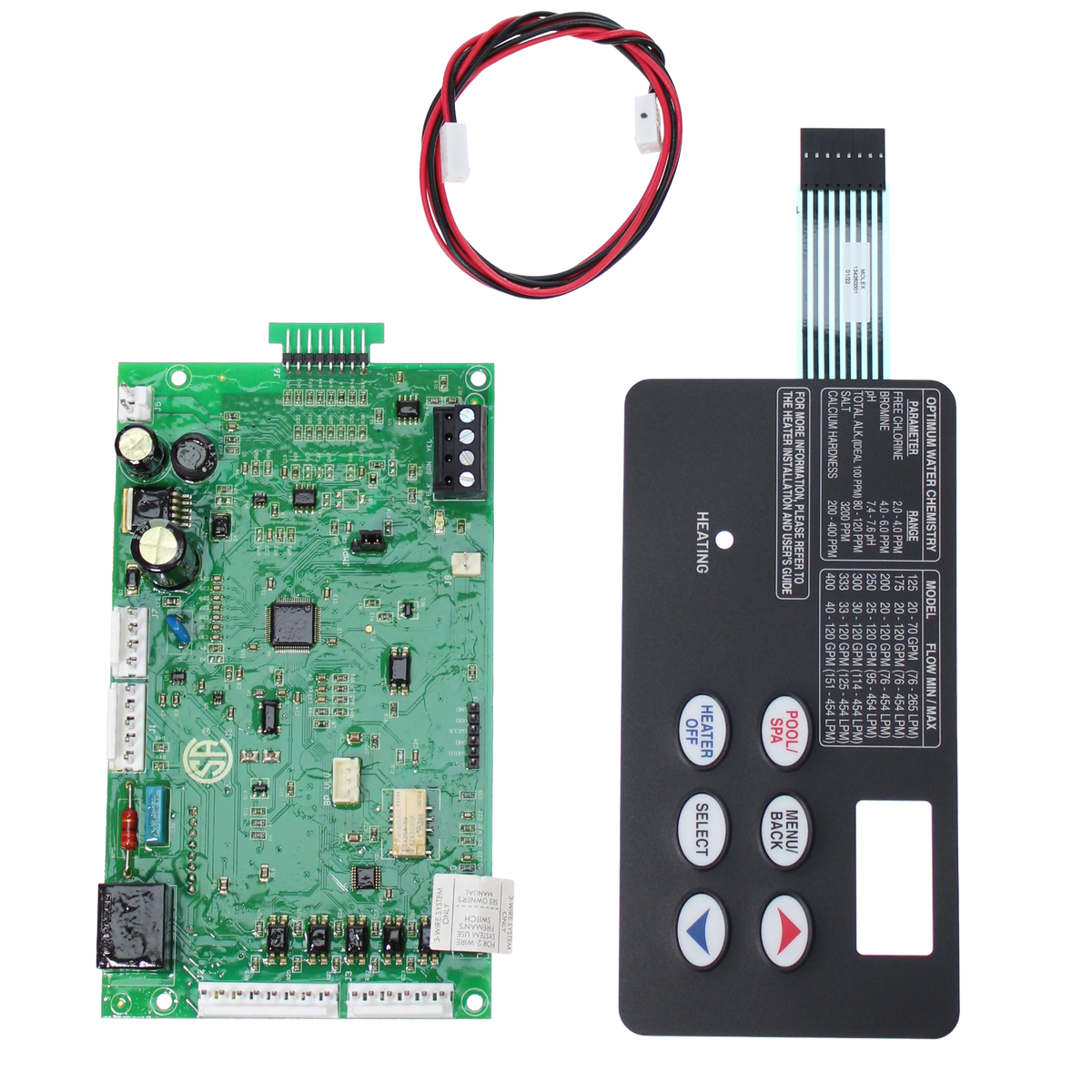 Pentair | 461105 | MasterTemp and Max-E-Therm Control Board Kit with 6 Button Pad Pentair