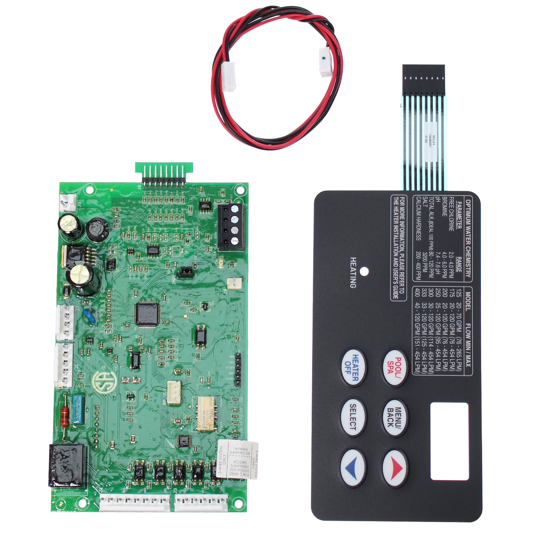 Pentair | 461105 | MasterTemp and Max-E-Therm Control Board Kit with 6 Button Pad Pentair