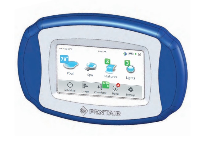 Pentair | 522036 | IntelliCenter Wireless Remote with Transceiver, 4 Aux, White Pentair