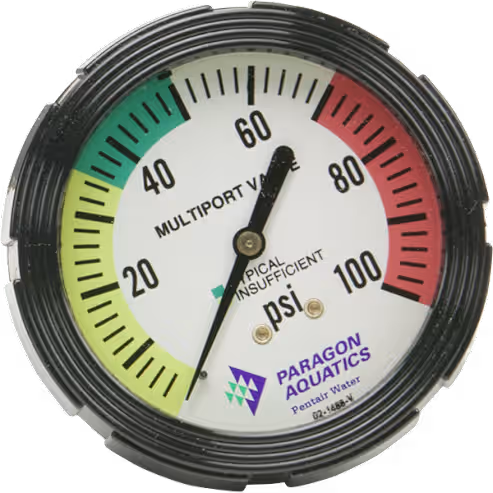 Pentair | B4617 | Stark Multiport Pressure Gauge | Replacement Filter Gauge