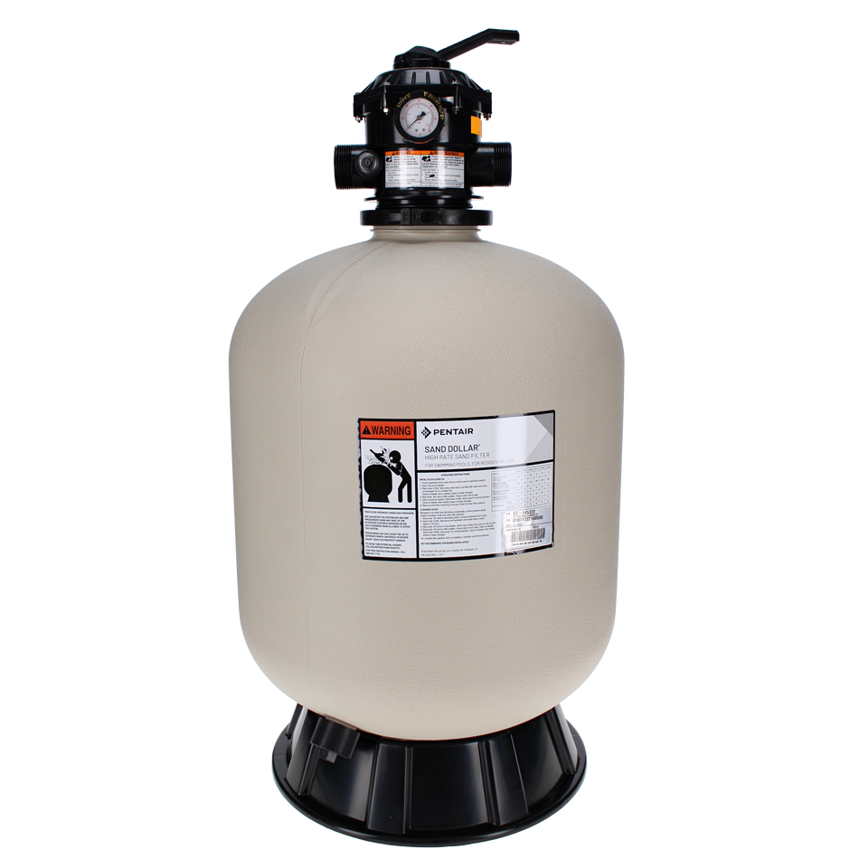 Pentair | EC-145322 | Sand Dollar SD60 Top Mount Sand Filter | 22.5" 2.3 Sq Ft 60 GPM