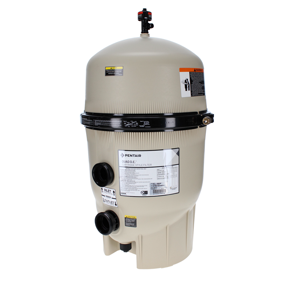 Pentair | EC-188592 | Quad D.E. 60 sq ft Cartridge Style Filter | 120 GPM
