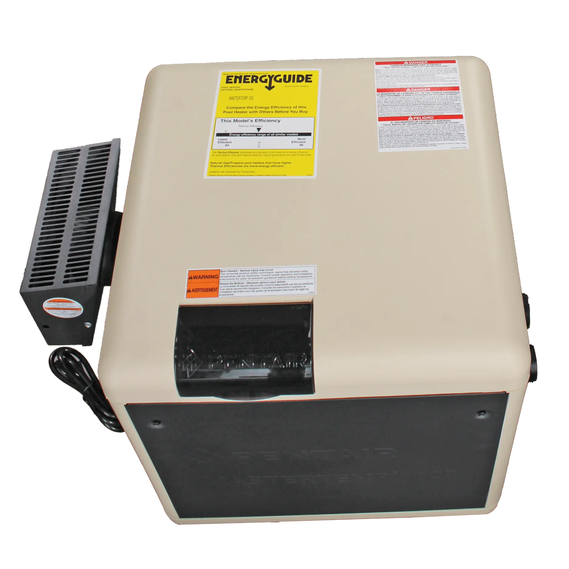 Pentair | EC-462024 | MasterTemp 125 High Performance Heater | 125,000 BTU Natural Gas Pentair