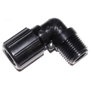 Pentair | R172272 | 1/2" x 90° NPT Tube Fitting with Nut – OEM Replacement for Rainbow Feeders