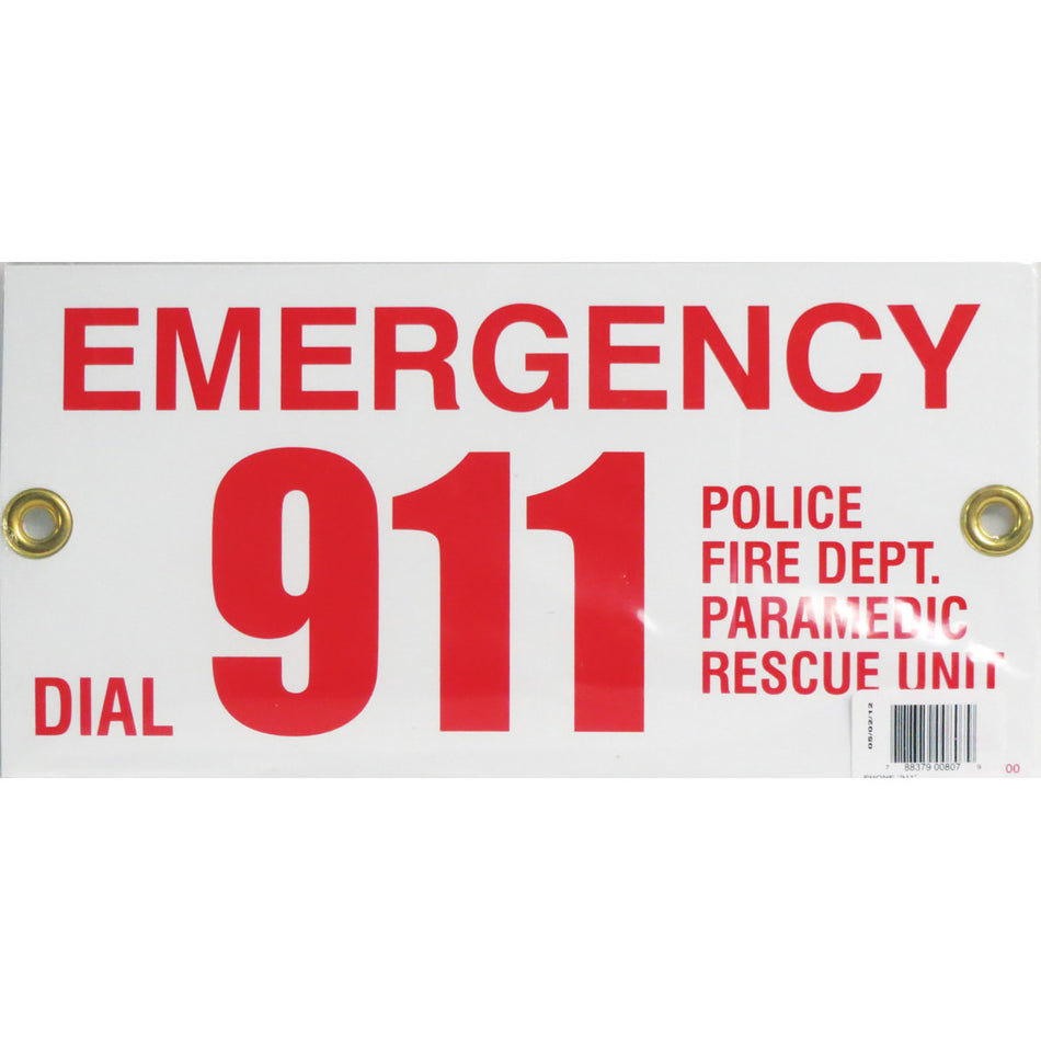 Pentair | R231700 | mergency Phone Number 911 Pool/Spa Sign – Safety Notice