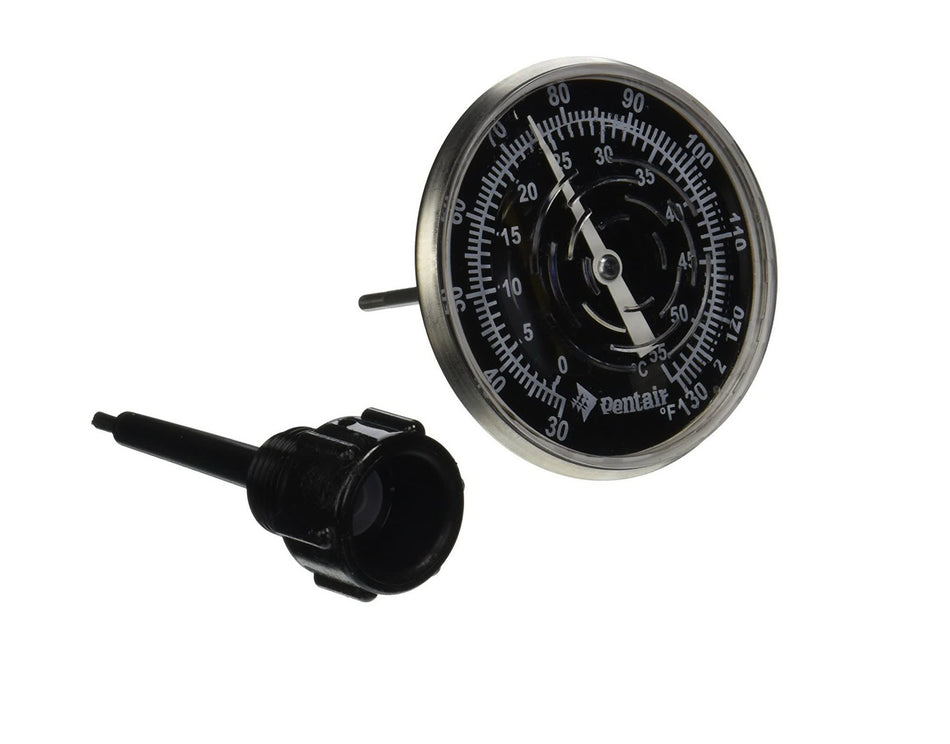 Pentair | SL1DW | Thermometer 30°–130°F – Inline Thermometer with Nylon Well