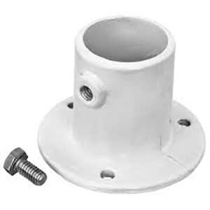 Perma-Cast 1.5" White Aluminum Deck Anchor Flange, 3 Hole | PF-2115-L Heritage