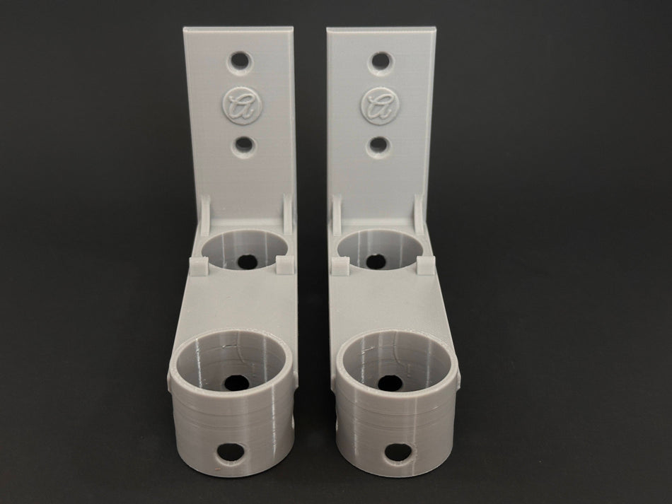 Artista Pools Pool Pole Holder with Accessory Mounts – Set of 2 | Gray, Blue, White | Model PPH002G