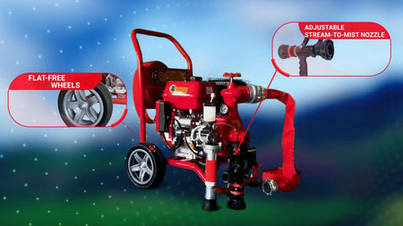 Firefighter Pool Pump | Pro Model | Gas-Powered Emergency Pool & Fire Protection Pump | 15 HP | 2.5" Ports Fire Fighter Pool Pump