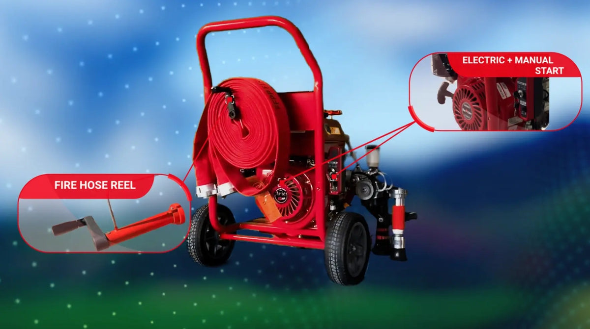 Firefighter Pool Pump | Pro Model | Gas-Powered Emergency Pool & Fire Protection Pump | 15 HP | 2.5" Ports Fire Fighter Pool Pump