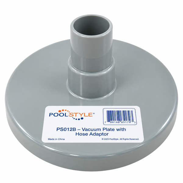 PoolStyle | PS012B | Gray Skimmer Vacuum Plate with Adapter