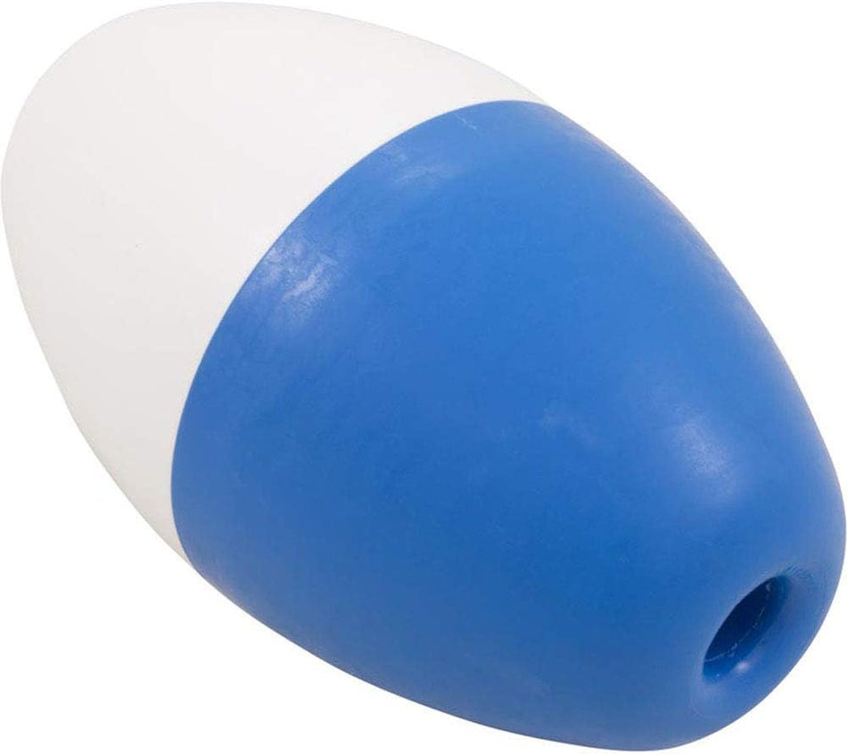 Pentair | R181086 | Rainbow #590 Polyethylene Rope Float – 5" x 9" Oval, Blue/White