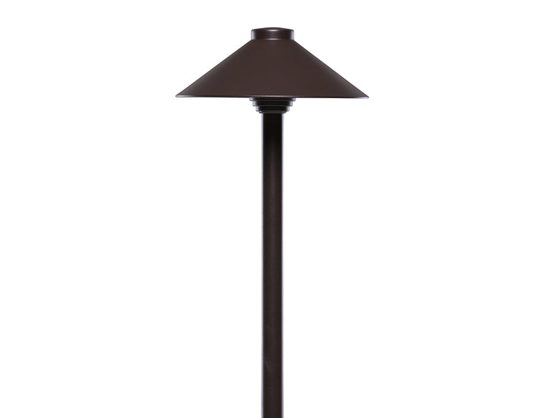 Sollos | 27558 | Adjustable Height Traditional Hat Path Light-7.5" Hat- 12V -Textured Bronze-Fixture Only (7-10 day lead time)